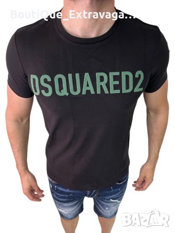 Мъжка тениска Dsquared Black/Green 2024 !!!