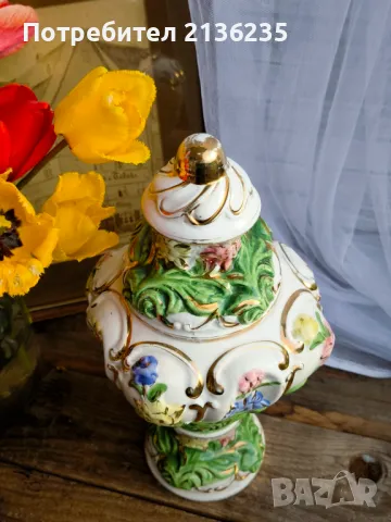 Ваза с капак, снимка 5 - Антикварни и старинни предмети - 49852480