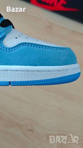 Nike Air Jordan 1 High University Blue Нови Оригинални Мъжки Обувки Кецове Размер 43 Номер 27.5, снимка 5 - Маратонки - 46128179