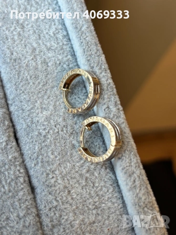 Златни обеци Булгари 3.58гр 14к, снимка 7 - Обеци - 53467889