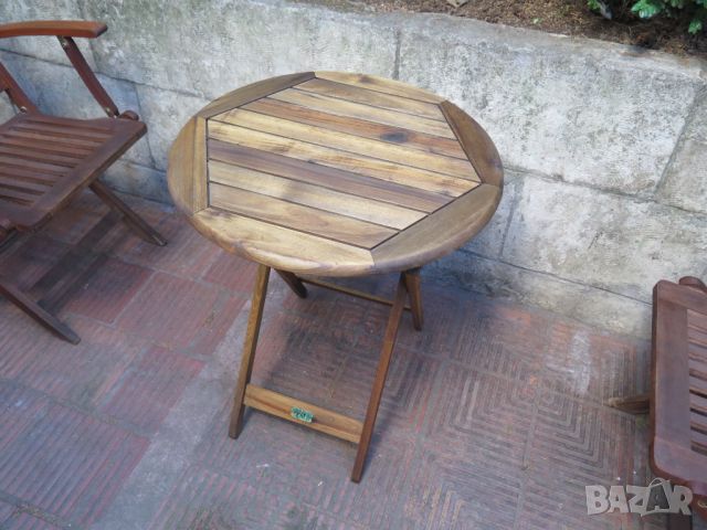 Градински мебели от тиково дърво- маса ,2бр. стол, снимка 7 - Къмпинг мебели - 45357782