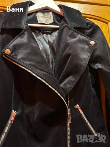 Велурено яке biker, снимка 2 - Якета - 52907707