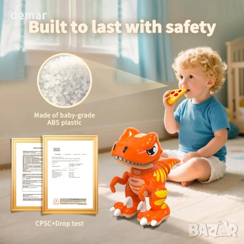 Играчка динозавър с дистанционно управление, сензор за жестове, снимка 5 - Електрически играчки - 54015394