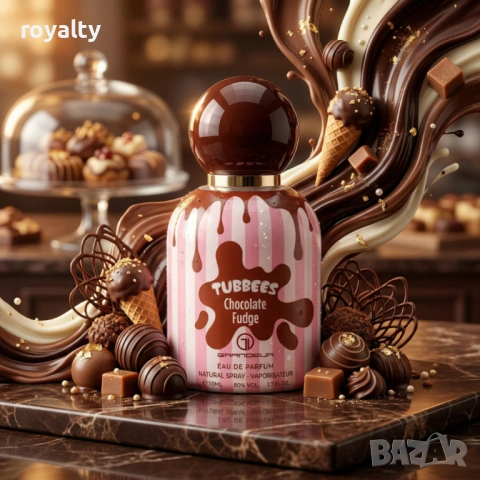 Детски парфюм Tubbees Chocolate Fudge 50 мл – сладък гурме аромат с шоколад и карамел, снимка 2 - Унисекс парфюми - 54125231