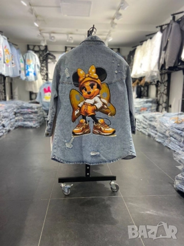 Дънково яке тип риза с анимационни герои на едро и дребно , снимка 11 - Якета - 51615427