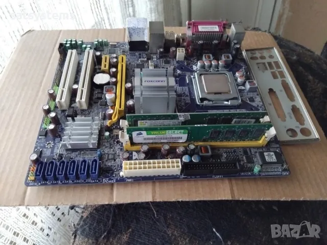 Дънна платка Foxconn G43MX Socket 775 CPU+FAN+RAM, снимка 4 - Дънни платки - 47954263