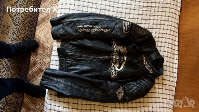 Кожено яке от естествена кожа Harley-Davidson Screaming Eagle, снимка 2 - Якета - 50363263