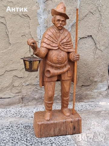 Красива Стара Дървена Фигура от Естествено Дърво / Германия , снимка 3 - Други ценни предмети - 53710486