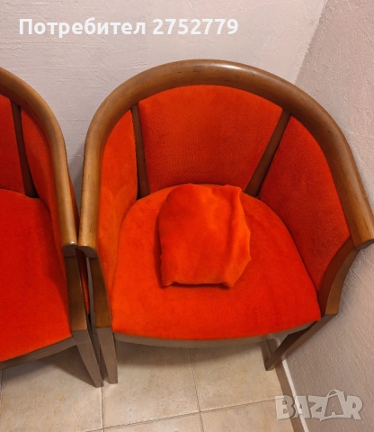 кресло , фотьойл. дъб, червена кадифена италианска дамаска. , снимка 7 - Дивани и мека мебел - 53878318