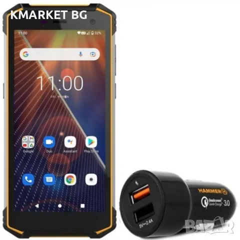 myPhone - Hammer Energy 2 Eco, 5.5'', 3GB/32GB, оранжев Смартфон + Зарядно за кола, снимка 1 - Други - 48119214