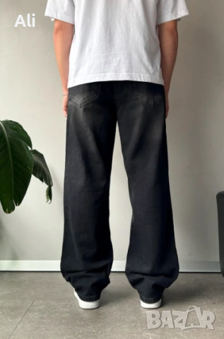 Черни широки дънки (Baggy Jean), снимка 3 - Панталони - 53722361