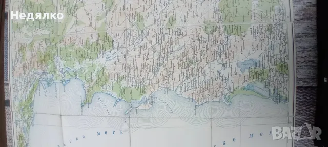 Стара карта,1901г, снимка 7 - Антикварни и старинни предмети - 49750657