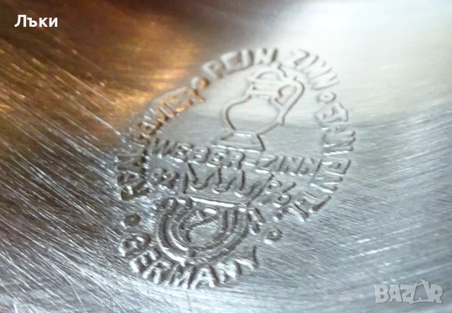 Калаен свещник с дръжка Weber Germany. , снимка 6 - Антикварни и старинни предмети - 52792807