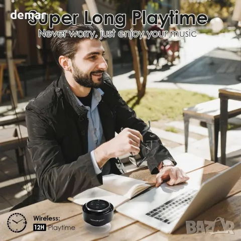 XLEADER Душ високоговорител, IPX7 водоустойчив Bluetooth високоговорител с вендуза и щипка, снимка 6 - Bluetooth тонколони - 49885899
