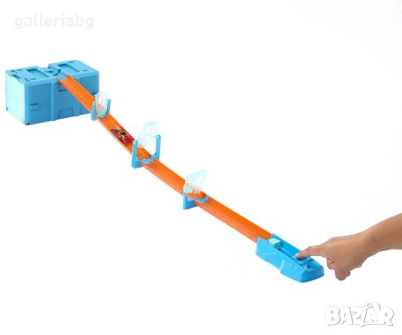 Hot Wheels Track Builder - Елементи за ледена писта, снимка 2 - Коли, камиони, мотори, писти - 45149651