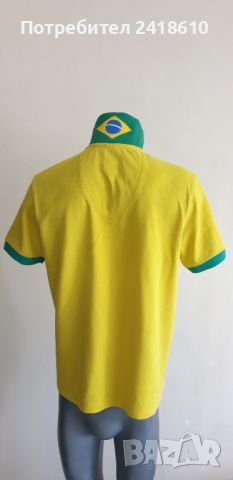 Hugo Boss Paddy Flag Brazil Cotton Modern Fit Mens Size M ОРИГИНАЛНА Тениска!, снимка 5 - Тениски - 46087928