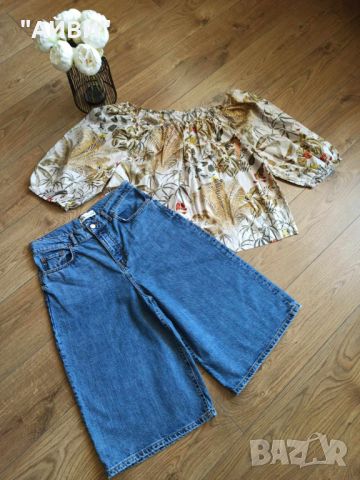 ZARA дънки пола панталон и топ на H&M, снимка 6 - Дънки - 45514163