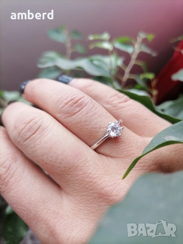 Изключително красив и нежен сребърен пръстен - модел R068, снимка 10 - Пръстени - 53614556