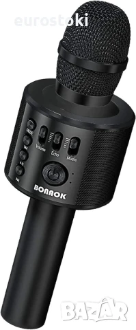 BONAOK Безжичен Bluetooth караоке микрофон, 3-в-1 преносим ръчен караоке микрофон, снимка 6 - Микрофони - 51344723