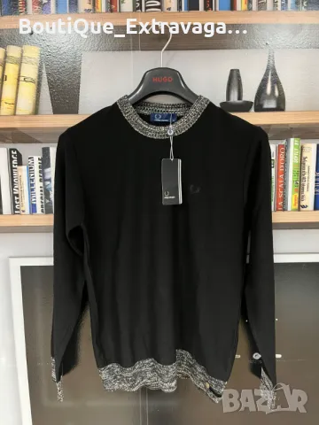 Мъжки пуловер Fred Perry Black/grey !!!, снимка 1 - Пуловери - 38945150