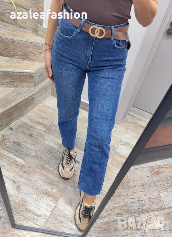 Дънки с прав крачол и колан, снимка 6 - Дънки - 52704958