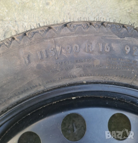 Резервна гума тип патерица за BMW 16 цола (5x120, снимка 4 - Гуми и джанти - 53668978