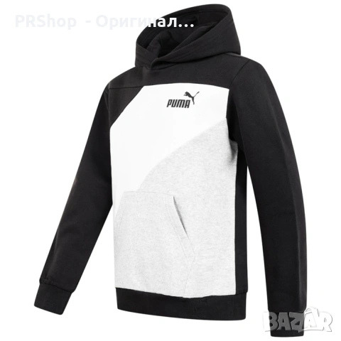 Детски суитчър с качулка PUMA POWER Colorblock, худи, снимка 2 - Детски анцузи и суичери - 53899645