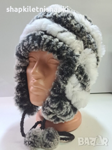 Дамска шапка лукс, ушанка Чинчила - 115