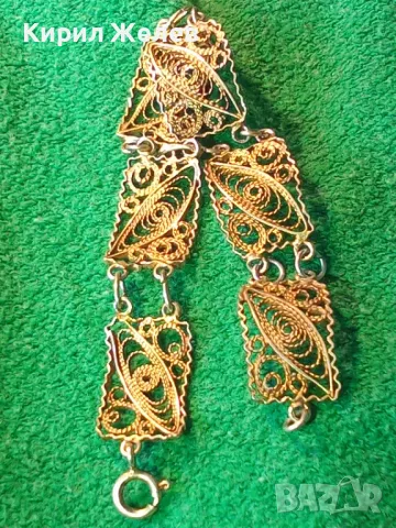 СТАРИННА ПОЗЛАТЕНА ФИЛИГРАННА СРЕБЪРНА ГРИВНА СРЕБРО 925 РЪЧНА МАЙСТОРСКА ФИНА РЕТРО ИЗРАБОТКА 47942, снимка 17 - Антикварни и старинни предмети - 48467795