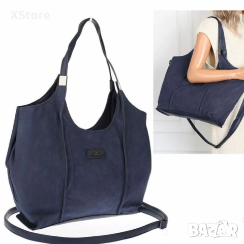 Дамска чанта от еко велур и к. – елегантен и практичен модел (бордо), снимка 2 - Чанти - 52571990