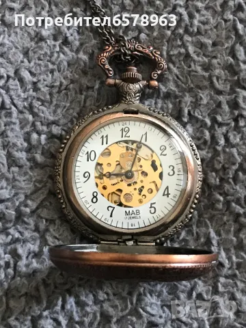 Джобен механичен часовник с верижка , снимка 4 - Джобни - 49985736
