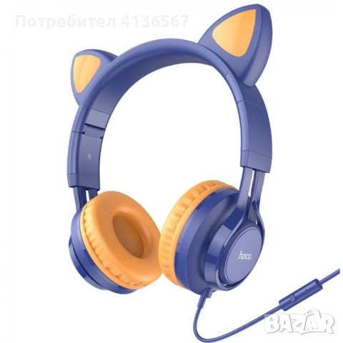 СЛУШАЛКИ-Котешко ухо, с микрофон,  Розов, снимка 4 - Слушалки и портативни колонки - 52495593