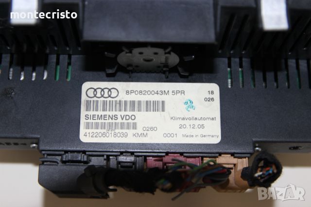 Панел климатроник Audi A3 8P (2003-2008г.) 8P0820043M / 412206018039 управление климатик, снимка 7 - Части - 46680394