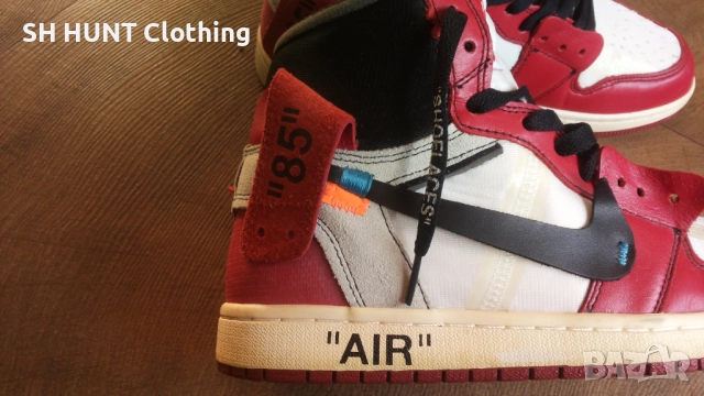 Off-White × Nike Air Jordan 1 Retro High The Ten "Chicago" AA3834-101 Размер EUR 44/UK 9 41-14-S, снимка 5 - Маратонки - 52666735