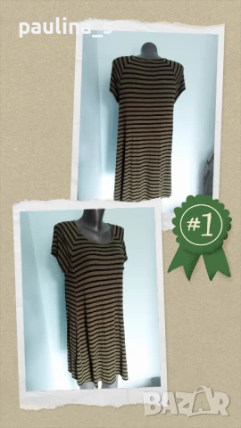 Два броя / Еластична рокля тип туника на райета "love FIRE" и "Old navy" by Gap , снимка 9 - Рокли - 30343488