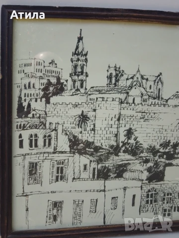 картина Йерусалим 49/37 см, снимка 2 - Картини - 50601268