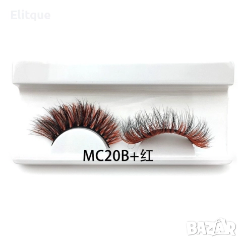 Флуористентни цветни изкуствени мигли, различни цветове  , снимка 14 - Козметика за лице - 52906369