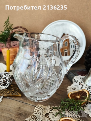 Кристална кана, снимка 2 - Сервизи - 52632664