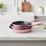 Комплект тигани Cheffinger розово с мраморно покритие – 3 части за всяка кухня - розов цвят, снимка 6