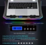 MOOJAY C50 Охлаждаща подложка за лаптоп,10 режима RGB осветление,8 вентилатора, снимка 5