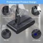 Резервна батерия 21.6V 4.6Ah, съвместима с прахосмукачка Dyson V7, включва 2 филтъра, снимка 4