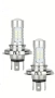 Комплект 2 бр. авто лампи/крушки H4, LED, 6000K, 21 хSMD 3030 диода и лупа, компактен размер, снимка 1