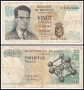 ❤️ ⭐ Белгия 1964 20 франка ⭐ ❤️, снимка 1
