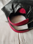 ЕСТЕСТВЕНА КОЖА на MOSCHINO голяма дамска чанта в черно и червено, снимка 5