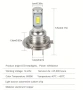 2 бр. H7 LED лампи CSP LED ярки светлини 6500K , снимка 2