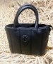 Стилна черна дамска чанта от изкуствена кожа с цип . НОВА , снимка 2