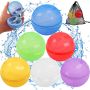 VFMFM Водни балони за многократна употреба за деца, магнитни водни бомби за басейн, 6 БР.