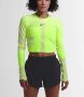 Nike горнище crop top неоново зелено, снимка 2