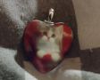  Котенце в сърца, снимка 1 - Колиета, медальони, синджири - 45586787