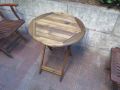 Градински мебели от тиково дърво- маса ,2бр. стол, снимка 7